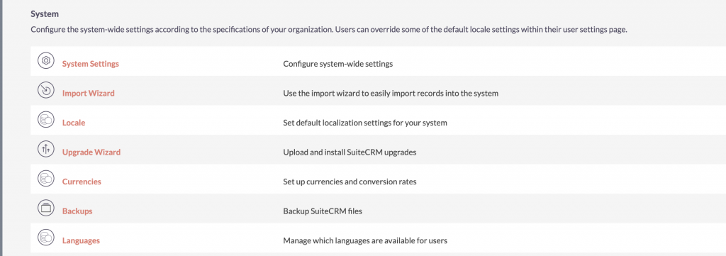 SuiteCRM Upgrade wizard