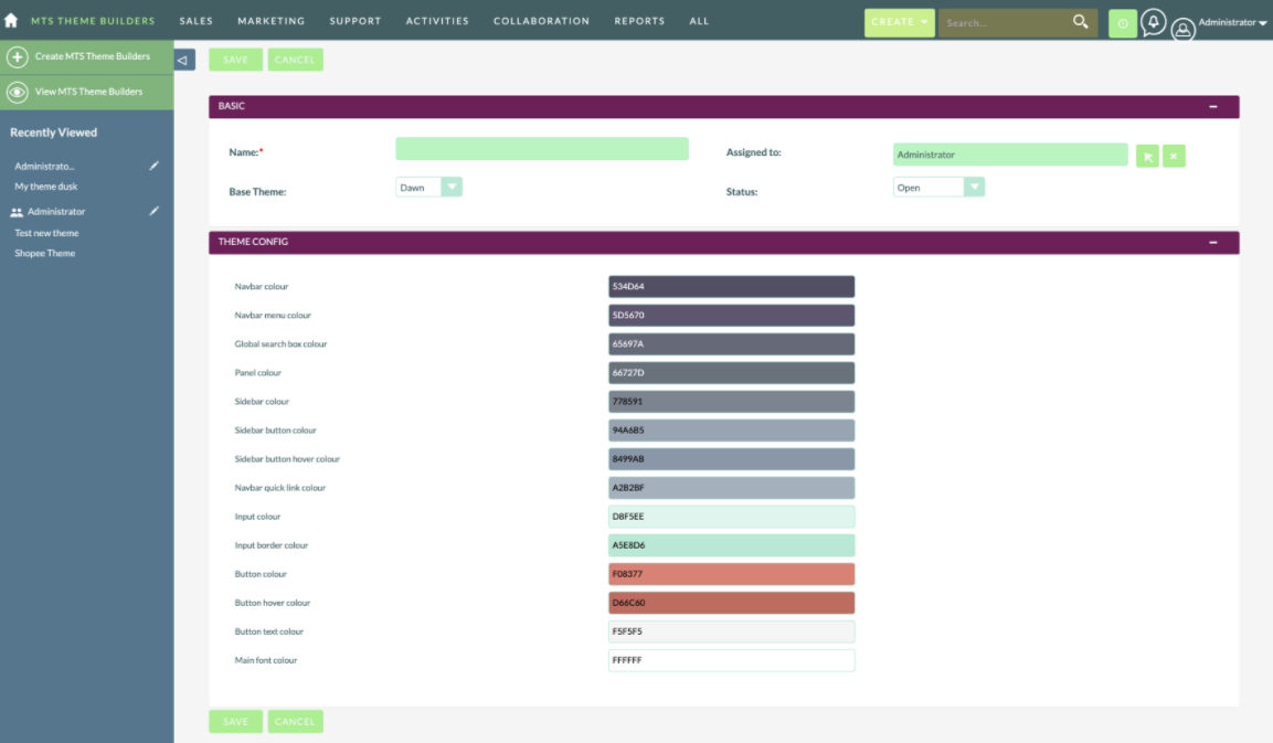 How to customize suitecrm theme