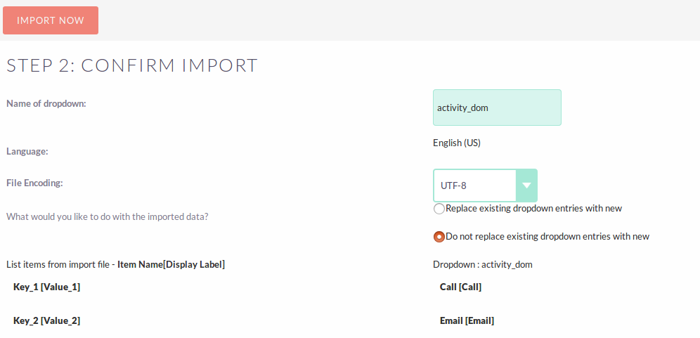 Descriptive image related to SuiteCRM Dropdown Importer - 4