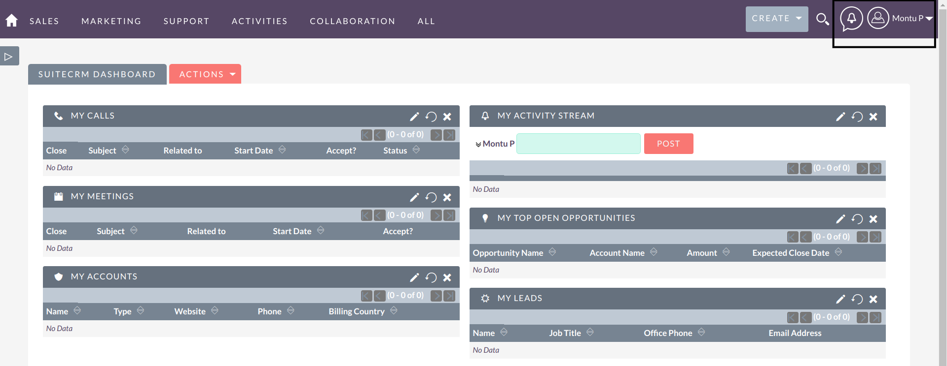 SuiteCRM integration with Glances