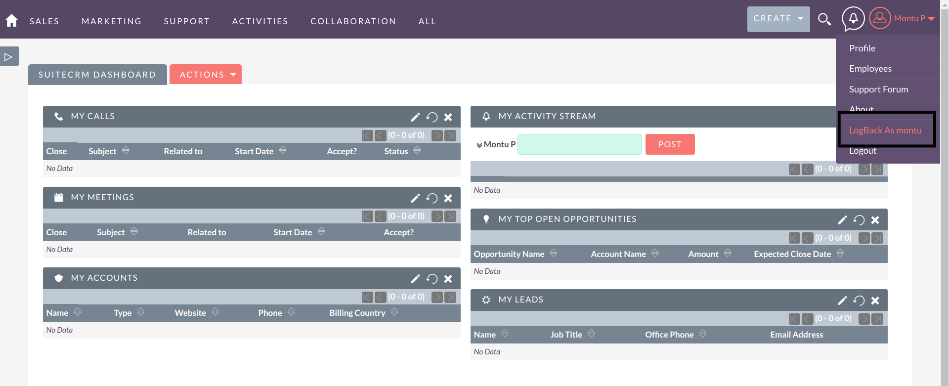 Admin utilizing Sudo Login to enhance CRM management