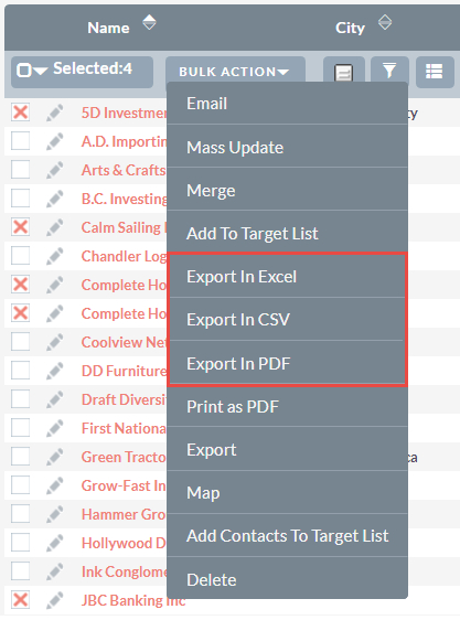 Export data in multiple formats