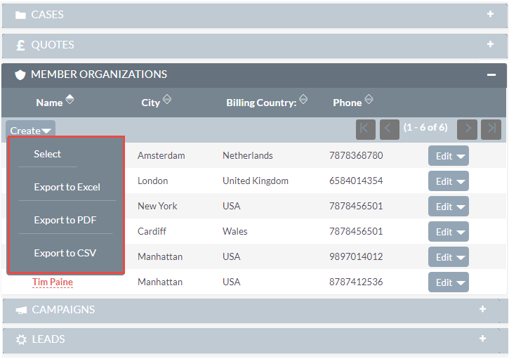 SuiteCRM with Glances integration