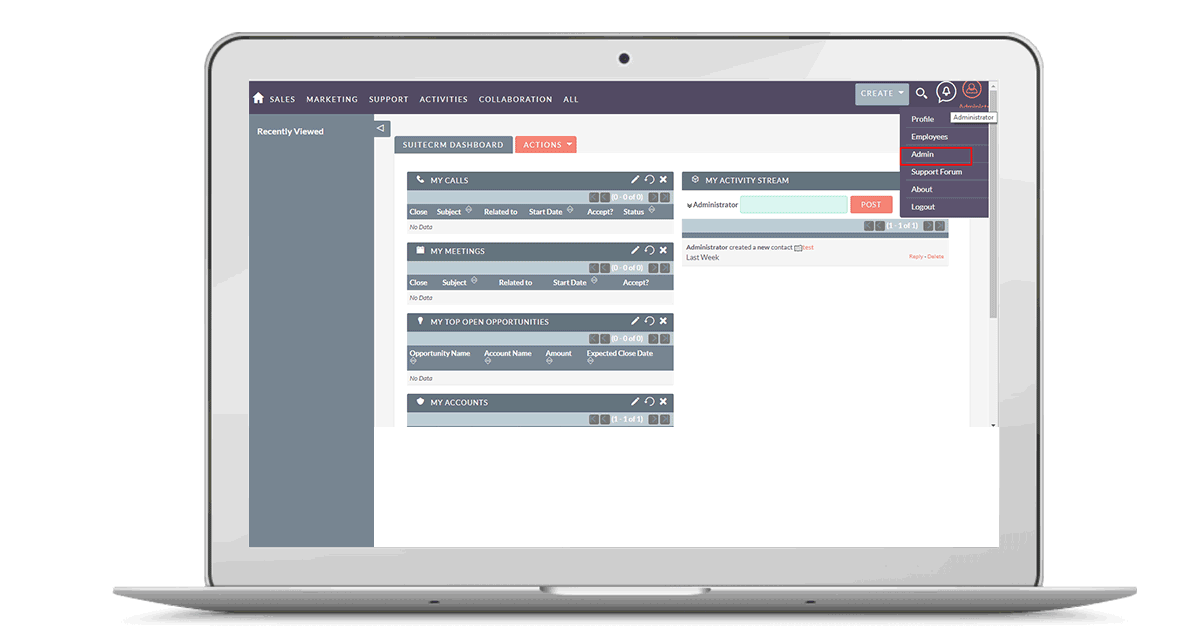 Example of List-view Colors in action within SuiteCRM - 2