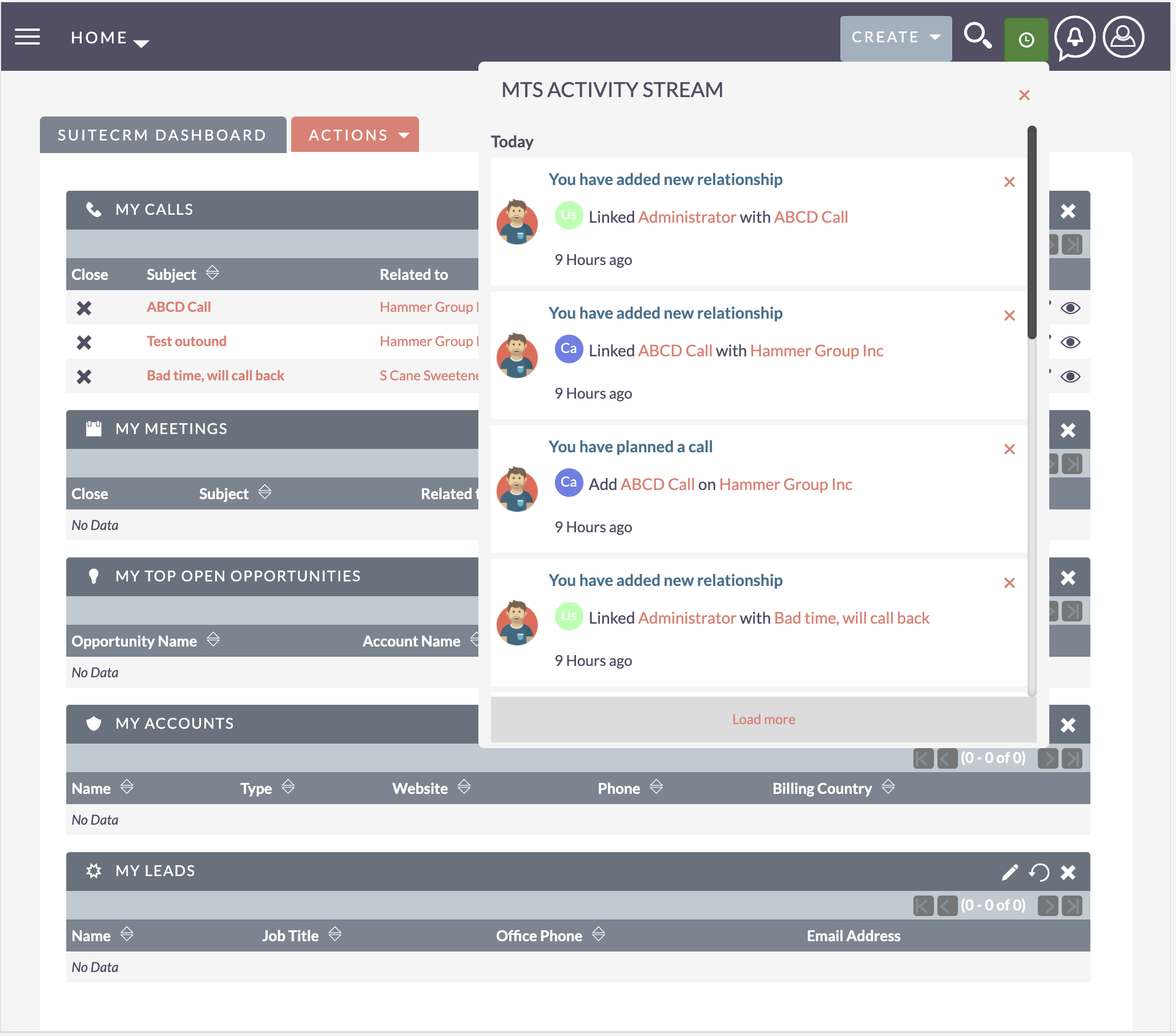 Descriptive image related to https://store.suitecrm.com/addons/mts-activity-stream - 3