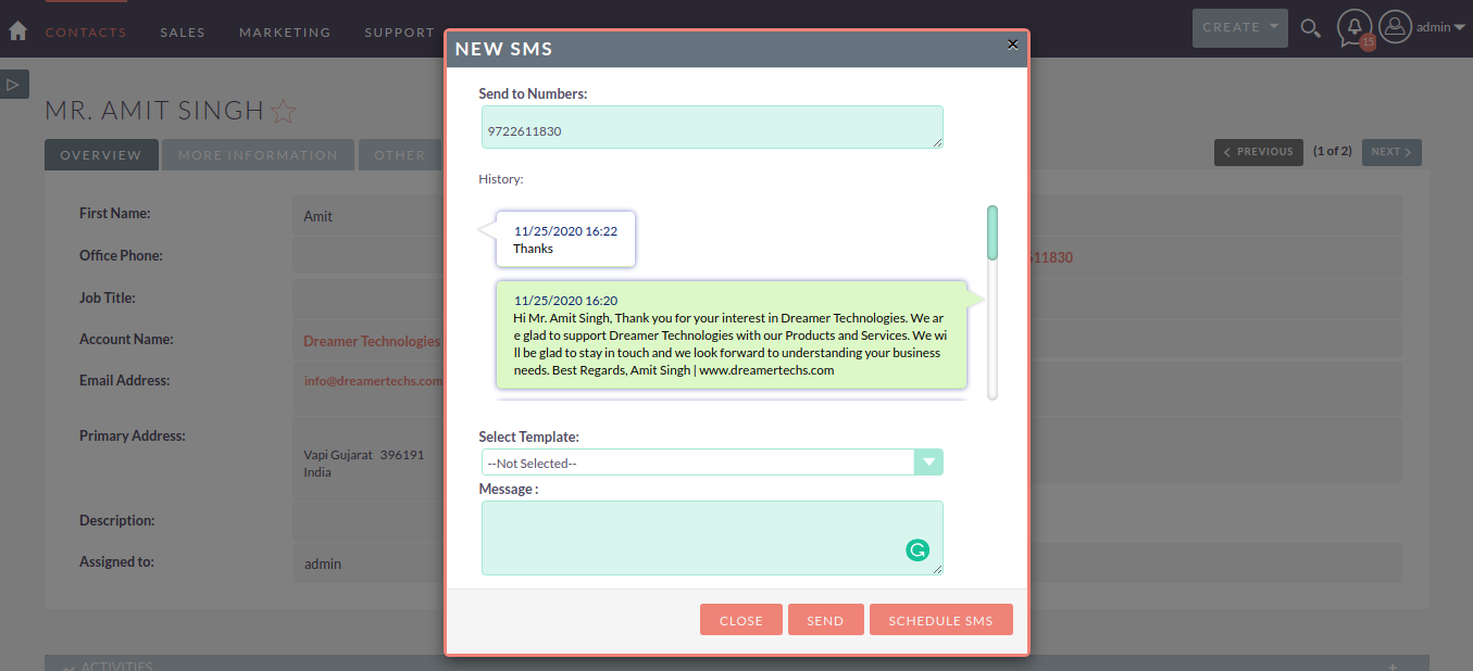 Efficient Messaging from SuiteCRM - 2